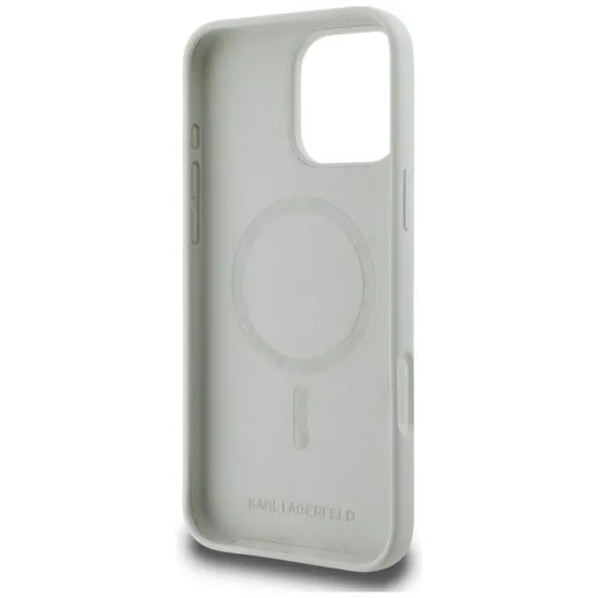 Husa pentru iPhone 16 Pro - Karl Lagerfeld Silicone MagSafe (KLHMP16LSKCHTCE) - Beige Karl&Choupette Head Husa pentru iPhone 16 Pro - Karl Lagerfeld Silicone MagSafe (KLHMP16LSKCHTCE) - Beige Karl&Choupette Head