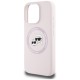 Husa pentru iPhone 16 Pro - Karl Lagerfeld Silicone MagSafe (KLHMP16LSKCHTCP) - Pink Karl&Choupette Head