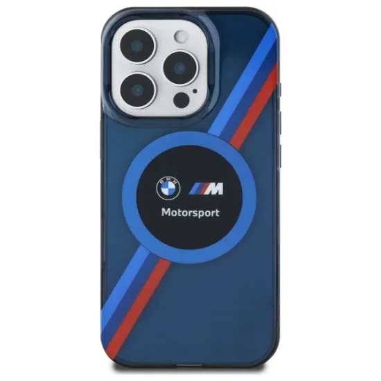 Husa pentru iPhone 16 Pro Max - BMW Hardcase Motorsport IML Circle MagSafe (BMHMP16X23HTPUV) - Navy Blue