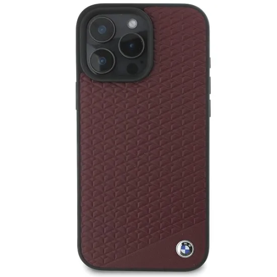 Husa pentru iPhone 16 Pro Max - BMW Signature Leather Diamond Metal Logo MagSafe (BMHMP16X23RDDR) - Red Husa pentru iPhone 16 Pro Max - BMW Signature Leather Diamond Metal Logo MagSafe (BMHMP16X23RDDR) - Red