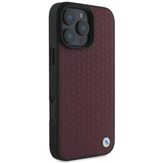 Husa pentru iPhone 16 Pro Max - BMW Signature Leather Diamond Metal Logo MagSafe (BMHMP16X23RDDR) - Red Husa pentru iPhone 16 Pro Max - BMW Signature Leather Diamond Metal Logo MagSafe (BMHMP16X23RDDR) - Red