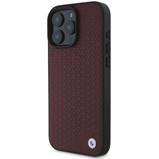 Husa pentru iPhone 16 Pro Max - BMW Signature Leather Diamond Metal Logo MagSafe (BMHMP16X23RDDR) - Red Husa pentru iPhone 16 Pro Max - BMW Signature Leather Diamond Metal Logo MagSafe (BMHMP16X23RDDR) - Red
