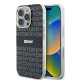 Husa pentru iPhone 16 Pro Max - DKNY Hardcase Repeat Texture Pattern With Stripe (DKHMP16XHRHSEK) - Black