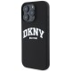 Husa pentru iPhone 16 Pro Max - DKNY Hardcase Silicone White Printed Logo MagSafe (DKHMP16XSNYACH) - Black