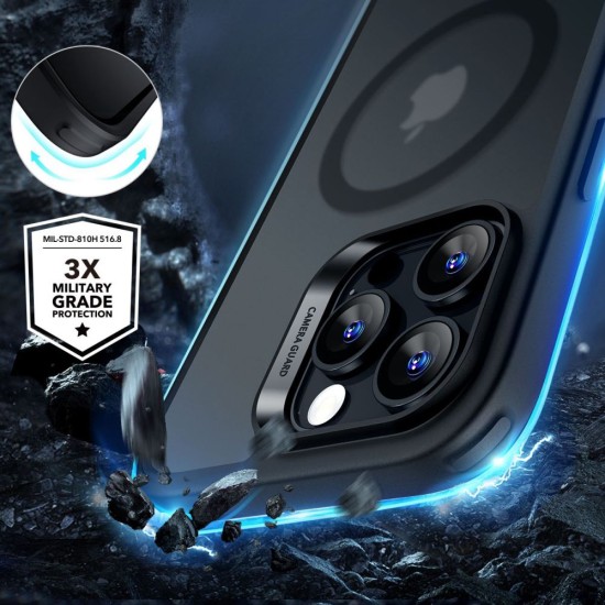 Husa pentru iPhone 16 Pro Max + Folie - ESR Classic Hybrid HaloLock - Frosted Black