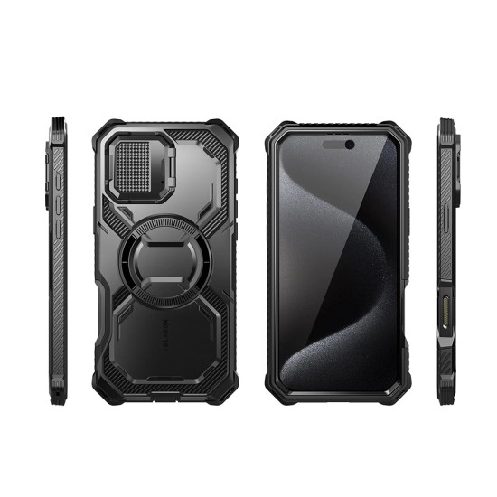 Husa pentru iPhone 16 Pro Max + Folie - I-Blason Armorbox - Black