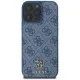 Husa pentru iPhone 16 Pro Max - Guess 4G Small and Classic Logo MagSafe (GUHMP16XP4SM4MB) - Blue