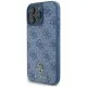 Husa pentru iPhone 16 Pro Max - Guess 4G Small and Classic Logo MagSafe (GUHMP16XP4SM4MB) - Blue