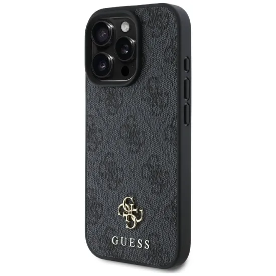Husa pentru iPhone 16 Pro Max - Guess 4G Small and Classic Logo MagSafe (GUHMP16XP4SM4MK) - Black