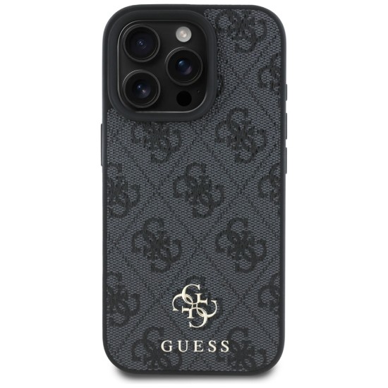 Husa pentru iPhone 16 Pro Max - Guess 4G Small and Classic Logo MagSafe (GUHMP16XP4SM4MK) - Black