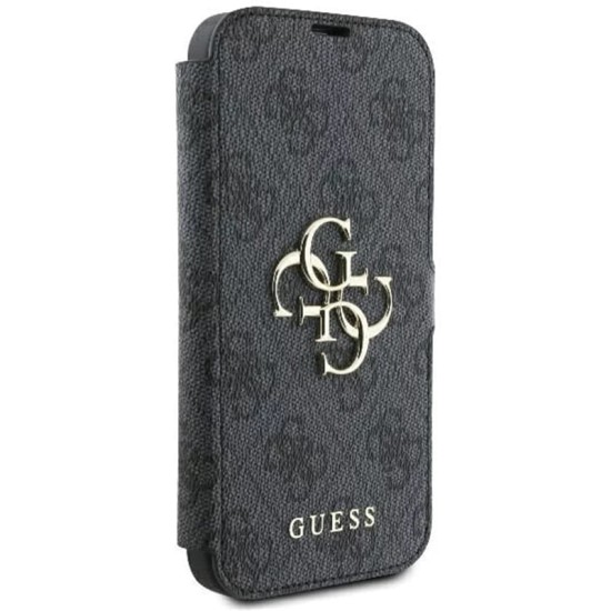 Husa pentru iPhone 16 Pro Max - Guess Book 4G (GUBKP16X4GMGGR) - Black