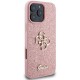 Husa pentru iPhone 16 Pro Max - Guess Glitter Fixed Big 4G (GUHCP16XHG4SGP) - Pink