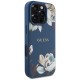 Husa pentru iPhone 16 Pro Max - Guess Grained Flowers MagSafe (GUHMP16XPGNMPLMB) - Blue