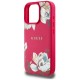 Husa pentru iPhone 16 Pro Max - Guess Grained Flowers MagSafe (GUHMP16XPGNMPLMF) - Fuchsia