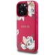 Husa pentru iPhone 16 Pro Max - Guess Grained Flowers MagSafe (GUHMP16XPGNMPLMF) - Fuchsia