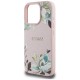 Husa pentru iPhone 16 Pro Max - Guess Grained Flowers MagSafe (GUHMP16XPGNMPLMP) - Pink