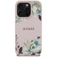 Husa pentru iPhone 16 Pro Max - Guess Grained Flowers MagSafe (GUHMP16XPGNMPLMP) - Pink