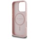 Husa pentru iPhone 16 Pro Max - Guess Grained Flowers MagSafe (GUHMP16XPGNMPLMP) - Pink