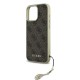 Husa pentru iPhone 16 Pro Max - Guess Hardcase 4G Charms Collection (GUHCP16XGF4GBR) - Brown