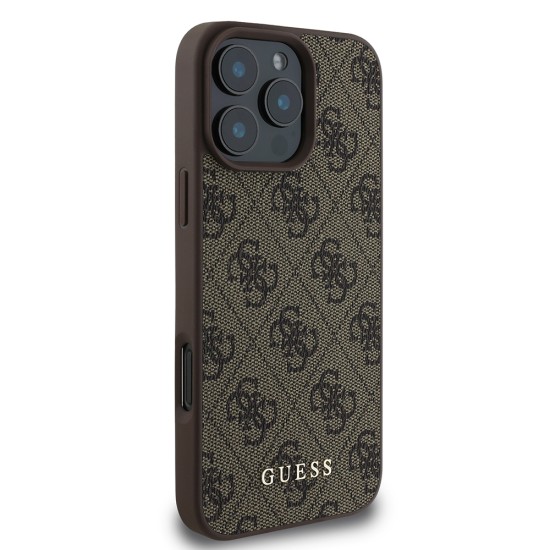 Husa pentru iPhone 16 Pro Max - Guess Hardcase 4G Classic (GUHCP16XG4GFBR) - Brown