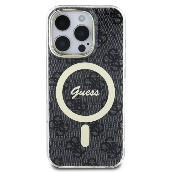 Husa pentru iPhone 16 Pro Max - Guess IML 4G MagSafe (GUHMP16XH4STK) - Black