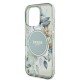 Husa pentru iPhone 16 Pro Max - Guess IML Flower & Tonal Circle MagSafe (GUHMP16XHFWBDCEN) - Green