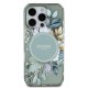 Husa pentru iPhone 16 Pro Max - Guess IML Flower & Tonal Circle MagSafe (GUHMP16XHFWBDCEN) - Green