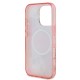 Husa pentru iPhone 16 Pro Max - Guess IML Flower & Tonal Circle MagSafe (GUHMP16XHFWBDCEP) - Pink