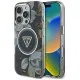 Husa pentru iPhone 16 Pro Max - Guess IML Metal Glitter Flowers Triangle MagSafe (GUHMP16XHFLPEDK) - Black Husa pentru iPhone 16 Pro Max - Guess IML Metal Glitter Flowers Triangle MagSafe (GUHMP16XHFLPEDK) - Black