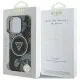 Husa pentru iPhone 16 Pro Max - Guess IML Metal Glitter Flowers Triangle MagSafe (GUHMP16XHFLPEDK) - Black Husa pentru iPhone 16 Pro Max - Guess IML Metal Glitter Flowers Triangle MagSafe (GUHMP16XHFLPEDK) - Black