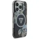 Husa pentru iPhone 16 Pro Max - Guess IML Metal Glitter Flowers Triangle MagSafe (GUHMP16XHFLPEDK) - Black Husa pentru iPhone 16 Pro Max - Guess IML Metal Glitter Flowers Triangle MagSafe (GUHMP16XHFLPEDK) - Black
