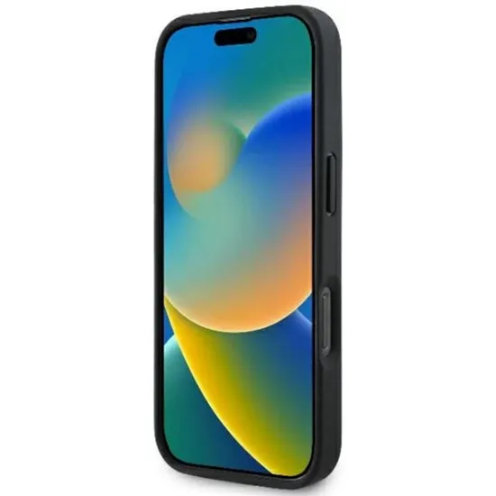 Husa pentru iPhone 16 Pro Max - Guess Leather 4G Triangle Strass (GUHCP16XP4TDPK) - Black Husa pentru iPhone 16 Pro Max - Guess Leather 4G Triangle Strass (GUHCP16XP4TDPK) - Black