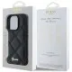 Husa pentru iPhone 16 Pro Max - Guess Quilted Metal Logo (GUHCP16XPSQSQSK) - Black