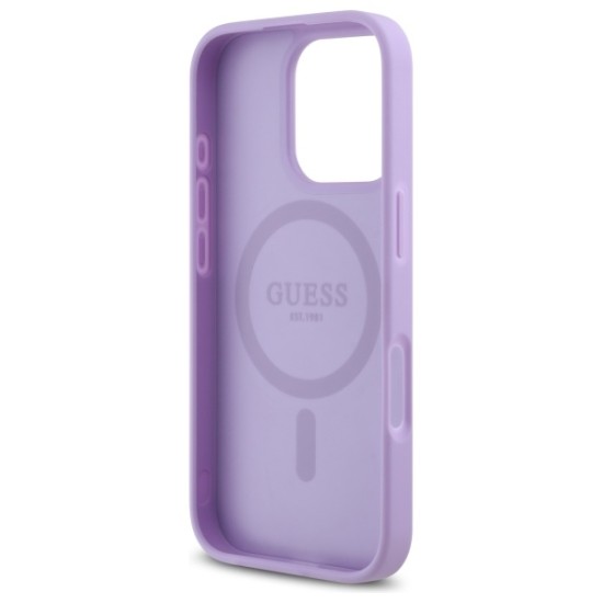 Husa pentru iPhone 16 Pro Max - Guess Saffiano MagSafe (GUHMP16XPSAHMCU) - Purple