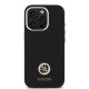 Husa pentru iPhone 16 Pro Max - Guess Silicone Logo Strass 4G (GUHCP16XM4DGPK) - Black