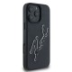 Husa pentru iPhone 16 Pro Max - Karl Lagerfeld 3D Design (KLHCP16X3DRKSDLK) - Rubber Signature