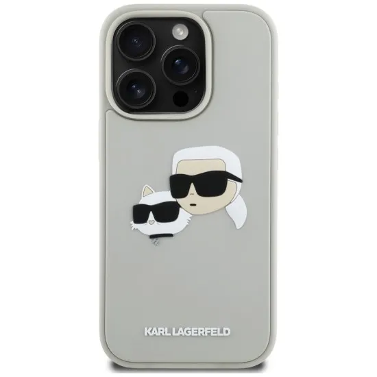 Husa pentru iPhone 16 Pro Max - Karl Lagerfeld 3D Design (KLHCP16XRBCKCHLE) - Beige Rubber Karl&Choupette Husa pentru iPhone 16 Pro Max - Karl Lagerfeld 3D Design (KLHCP16XRBCKCHLE) - Beige Rubber Karl&Choupette