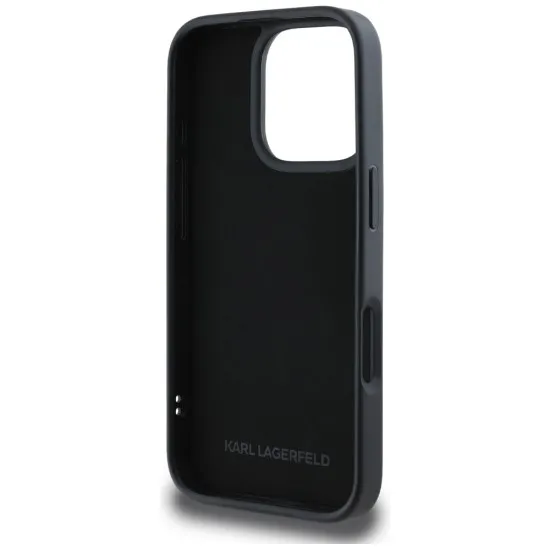 Husa pentru iPhone 16 Pro Max - Karl Lagerfeld 3D Design (KLHCP16XRBCKCHLK) - Rubber Karl&Choupette