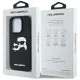 Husa pentru iPhone 16 Pro Max - Karl Lagerfeld 3D Design (KLHCP16XRBCKCHLK) - Rubber Karl&Choupette