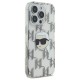 Husa pentru iPhone 16 Pro Max - Karl Lagerfeld IML Luxury (KLHCP16XHKLPKHT) - Transparent Karl Head Electroplated