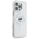 Husa pentru iPhone 16 Pro Max - Karl Lagerfeld IML MagSafe (KLHMP16XHLSCHH) - White Metal Choupette`s Head