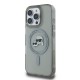 Husa pentru iPhone 16 Pro Max - Karl Lagerfeld IML MagSafe (KLHMP16XHLSKCK) - Metal Karl&Choupette Head