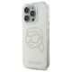 Husa pentru iPhone 16 Pro Max - Karl Lagerfeld IML Rhinestones (KLHCP16XHKHDCELT) - Transparent Karl Head