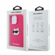 Husa pentru iPhone 16 Pro Max - Karl Lagerfeld Silicone MagSafe (KLHMP16XSCHPPLF) - Fuchsia Karl&Choupette Head
