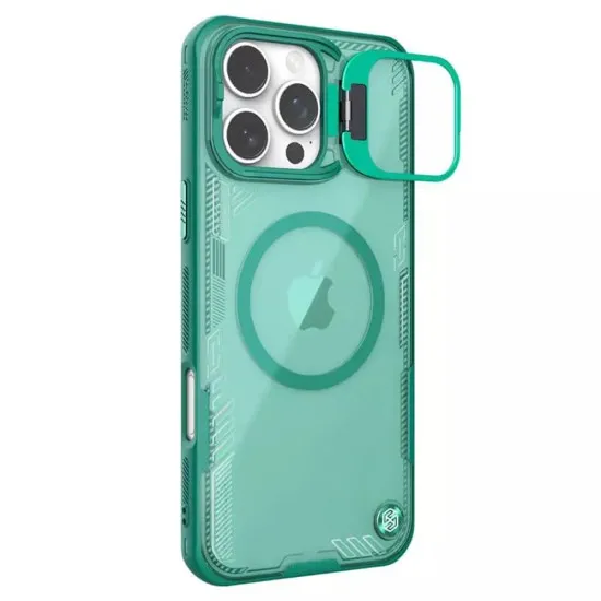 Husa pentru iPhone 16 Pro Max - Nillkin Iceblade Prop Magnetic (with Camera Cutout) - Green Husa pentru iPhone 16 Pro Max - Nillkin Iceblade Prop Magnetic (with Camera Cutout) - Green