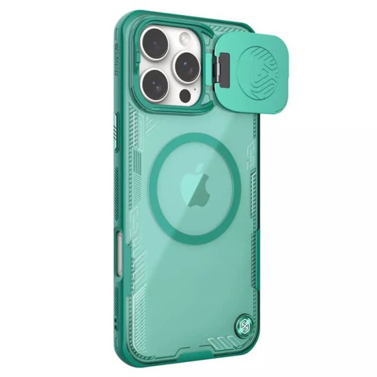 Husa pentru iPhone 16 Pro Max - Nillkin Iceblade Prop Magnetic (without Camera Cutout) - Green