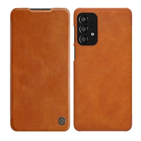 Husa pentru iPhone 16 Pro Max - Nillkin Qin Prop Leather Case - Brown Husa pentru iPhone 16 Pro Max - Nillkin Qin Prop Leather Case - Brown