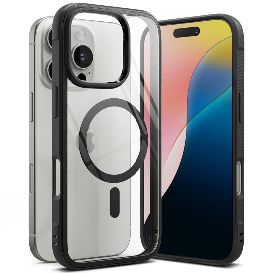 Husa pentru iPhone 16 Pro Max - Ringke Fusion Bold MagSafe - Black Husa pentru iPhone 16 Pro Max - Ringke Fusion Bold MagSafe - Black
