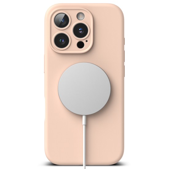 Husa pentru iPhone 16 Pro Max - Ringke Silicone Magnetic MagSafe - Pink Sand Husa pentru iPhone 16 Pro Max - Ringke Silicone Magnetic MagSafe - Pink Sand