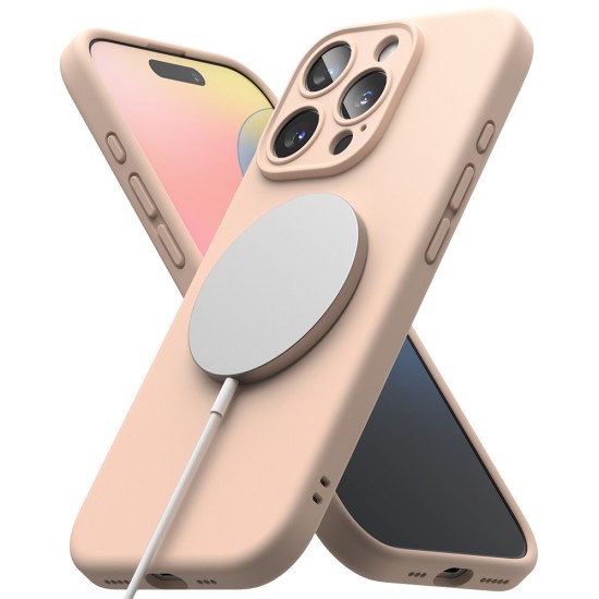 Husa pentru iPhone 16 Pro Max - Ringke Silicone Magnetic MagSafe - Pink Sand Husa pentru iPhone 16 Pro Max - Ringke Silicone Magnetic MagSafe - Pink Sand